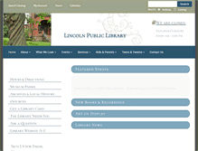 Tablet Screenshot of lincolnpl.org